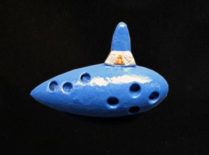 Ocarina 3d printed Painted Frosted Ultra Detail