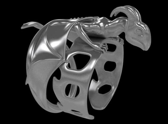 the Koh-Saah ring 3d printed steel-like render