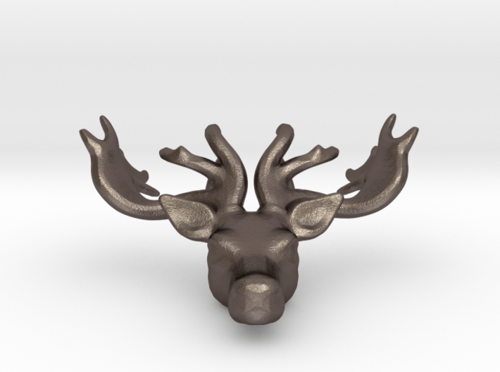 Faceted Reindeer Pendant  3d printed 