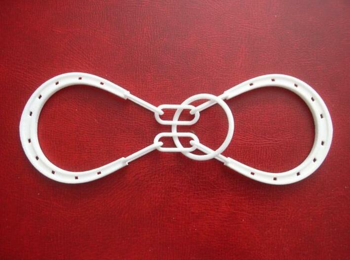 Horse Shoe and Ring puzzle 3d printed Photo
