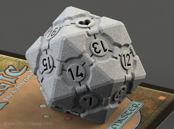 Spindown Companion Cube D20 - Portal Dice 3d printed