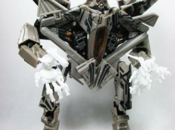 ROTF voyager Starscream poseable hands 3d printed White Strong Flexible sample.