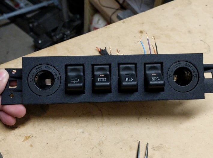 97-01 Jeep Cherokee XJ Police Package Switch Panel 3d printed 