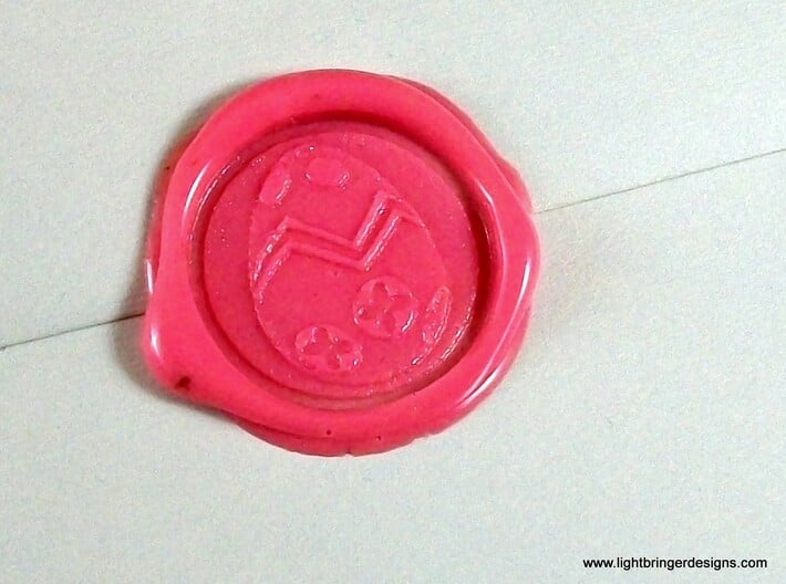 Easter Egg Wax Seal 3d printed Just the wax, in Bubblegum Pink
