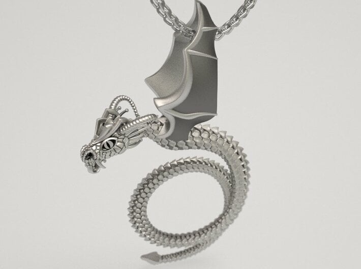 Scary Dragon pendant 3d printed 