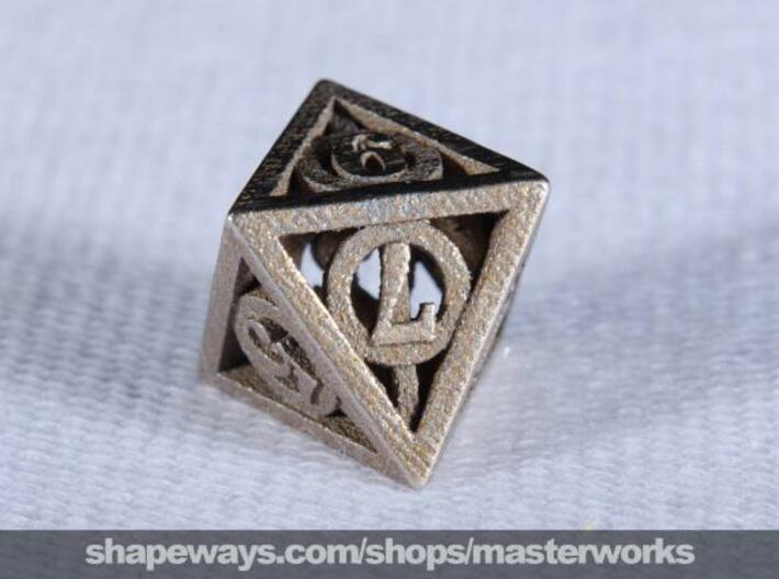 Deathly Hallows d8 3d printed Stainless Steel