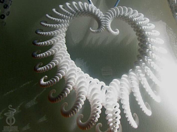 Fractal heart ornament / very large pendant 3d printed 