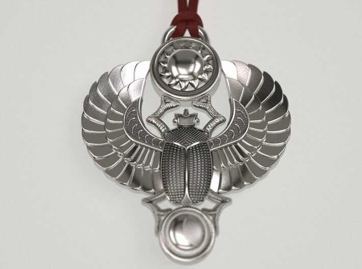 Winged Scarab pendant Classic 3d printed