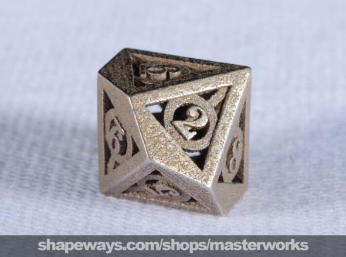 Deathly Hallows d10 3d printed Stainless Steel