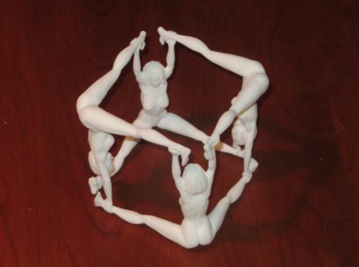 The Human Cube - 2 female elements - Naked Geometr 3d printed 