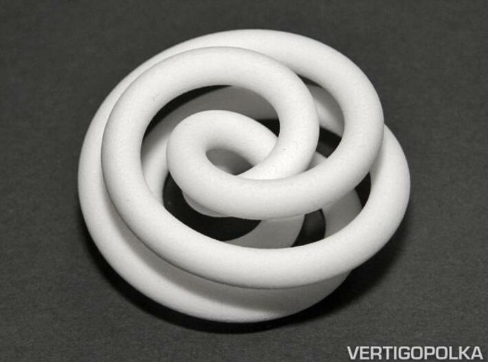 Torus Knot A 2inch 3d printed Torus Knot A 2inch - angled view
