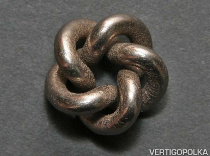 Cinquefoil Knot 1inch 3d printed Cinquefoil Knot 1inch - stainless steel