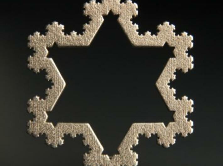 Koch Snowflake Ornament (4th Iteration) 3d printed Koch Snowflake Ornament