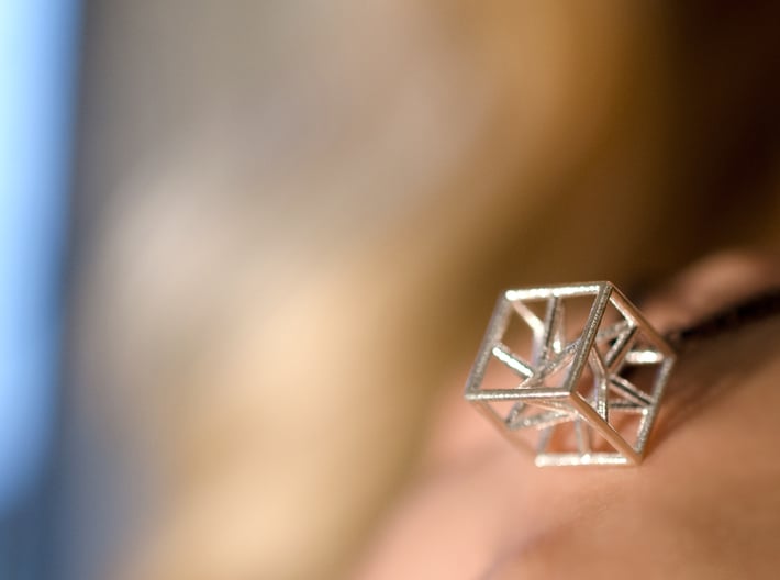 "cubo-stella" - "star-cube" pendant 3d printed 