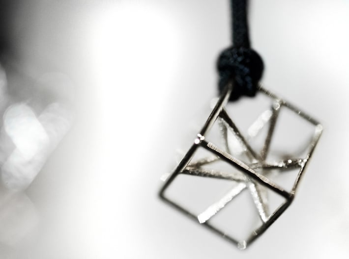 "cubo-stella" - "star-cube" pendant 3d printed 