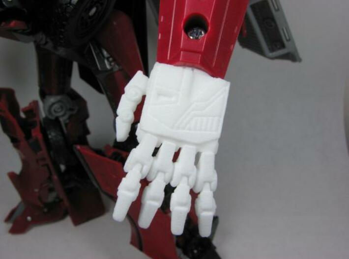 DOTM Leader Sentinel Prime hands (toy accurate) 3d printed Detail view.