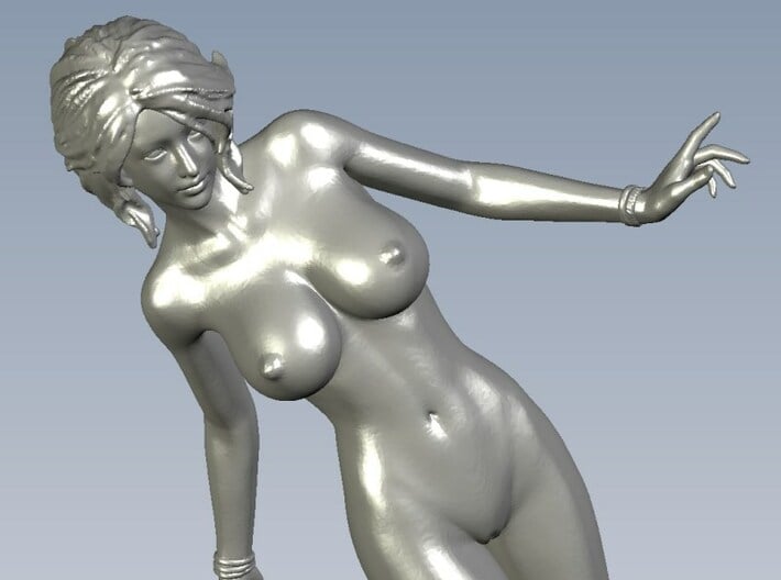 1/24 scale nude beach girl posing figure B 3d printed 
