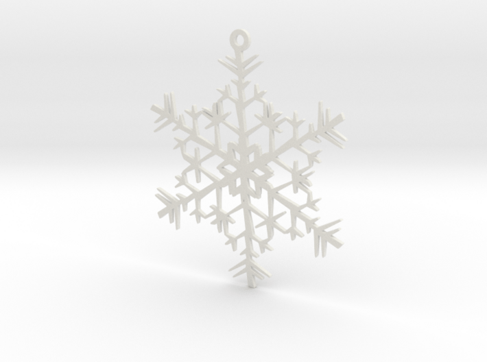 Organic Snowflake Ornament - Estonia 3d printed 