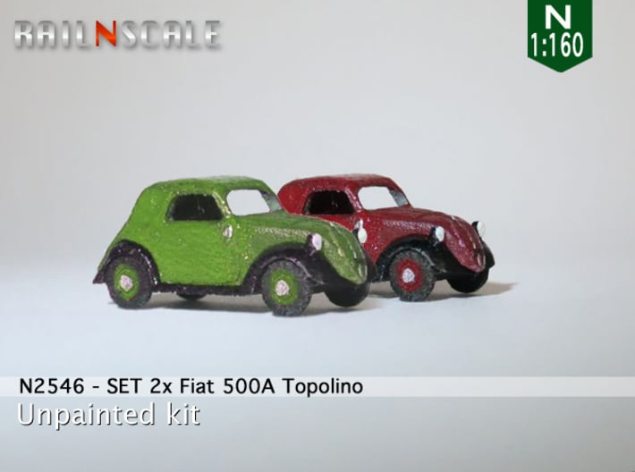 Fiat Topolino SET (N 1:160) 3d printed