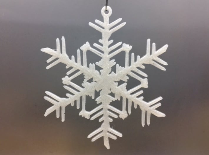 Organic Snowflake Ornaments - Stack of 6 3d printed 3D printed FDM prototype of the "Russia" snowflake ornament