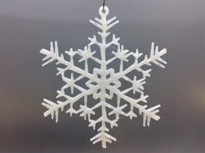 Organic Snowflake Ornaments - Stack of 6 3d printed 3D printed FDM prototype of the "Estonia" ornament