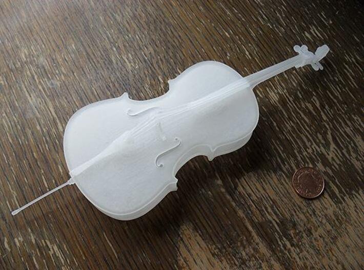 Cello 3d printed print on table