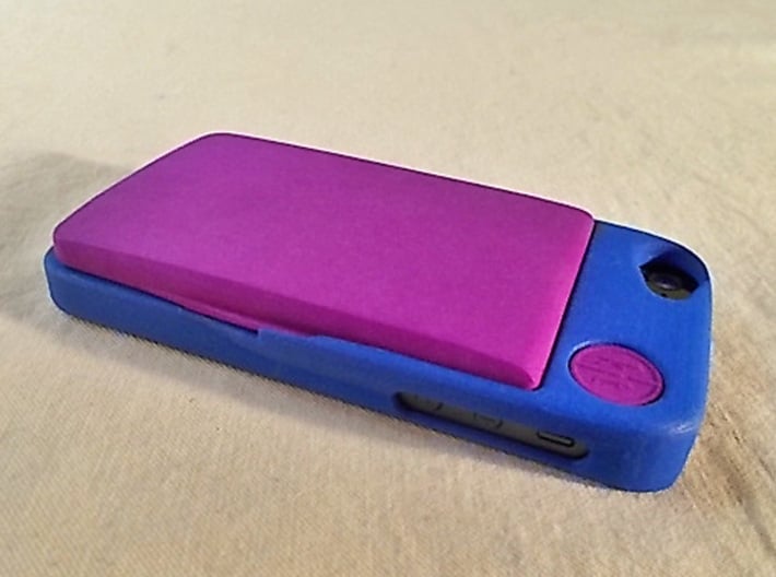 iPhone 5S kit-case 3d printed iPhone 5S kit-case shown in Royal Blue with ULTRA SLIM Wallet Accesory