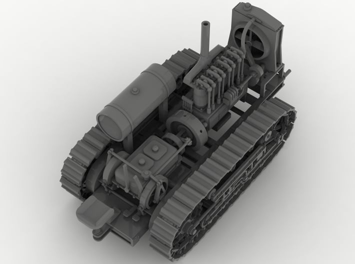 Bulldozer 45 h.p. 13" track c. 1917 crawler 3d printed 