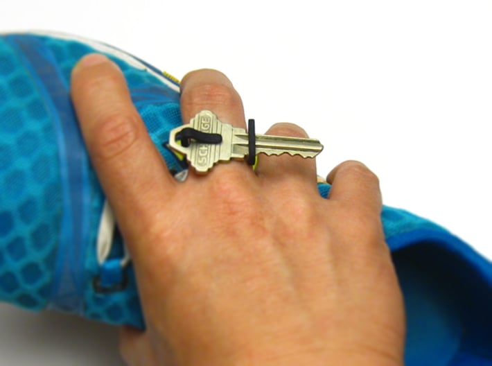 Keon V1*, a ring that holds your key(s) 3d printed 