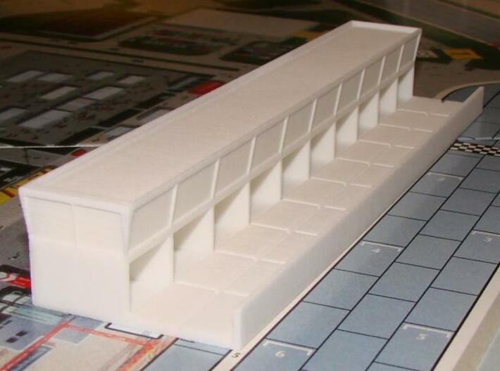 Pit building 3d printed unpainted prototype.. The pitwall is a few mm lower.