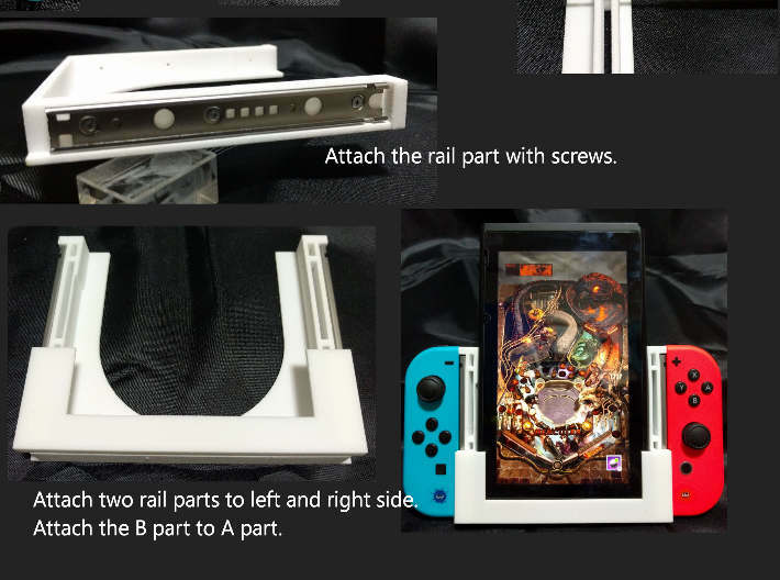 Nintendo Switch TATE Mode Grip (Portrait, Lotation 3d printed How to build #2