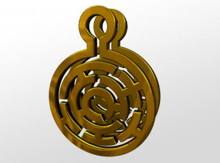Maze Earrings 3d printed front