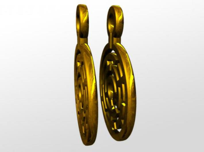 Maze Earrings 3d printed side