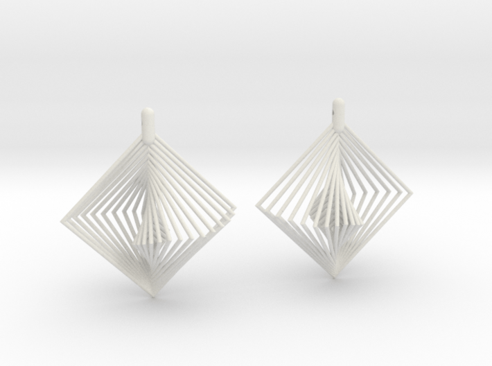 Earrings 20 squares 3d printed 