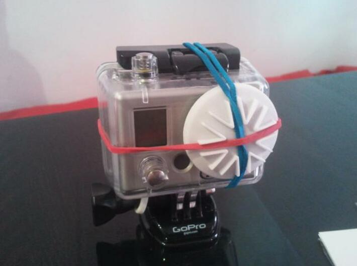 GoPro Housing Lens Cap 3d printed Cap with rubber band