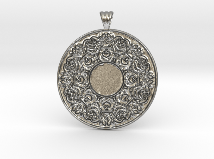 Victorian Pendant for cabochon 3d printed