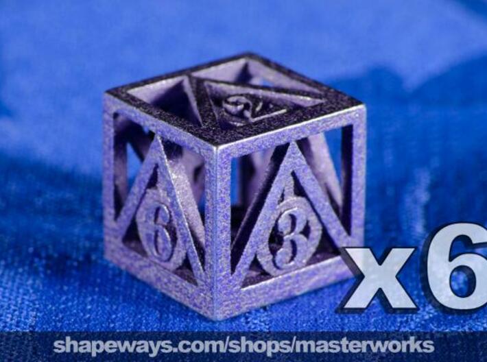 Deathly Hallows 6d6 Set 3d printed Stainless Steel