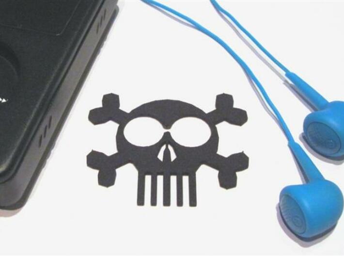 ''Skull &amp; Bones'' Headphones Cord Manager 3d printed