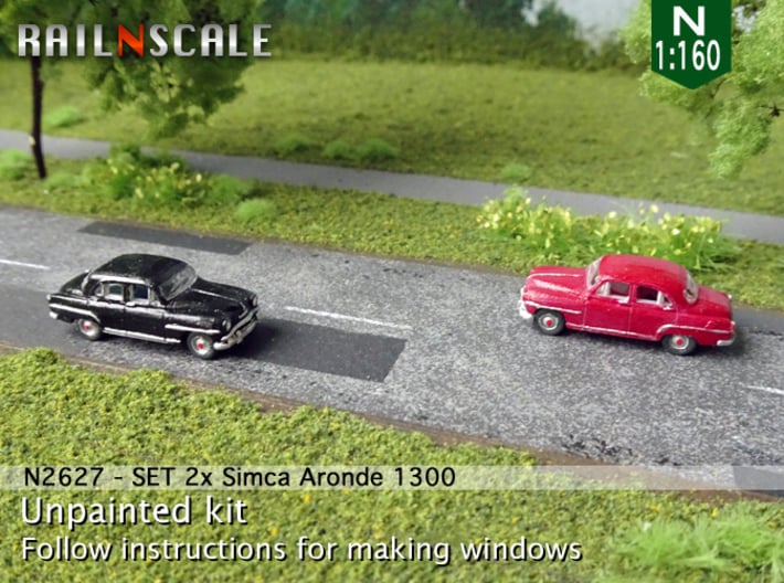 SET 2x Simca Aronde 1300 (N 1:160) 3d printed 
