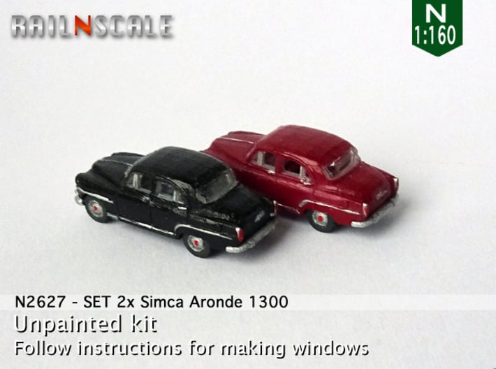 SET 2x Simca Aronde 1300 (N 1:160) 3d printed 