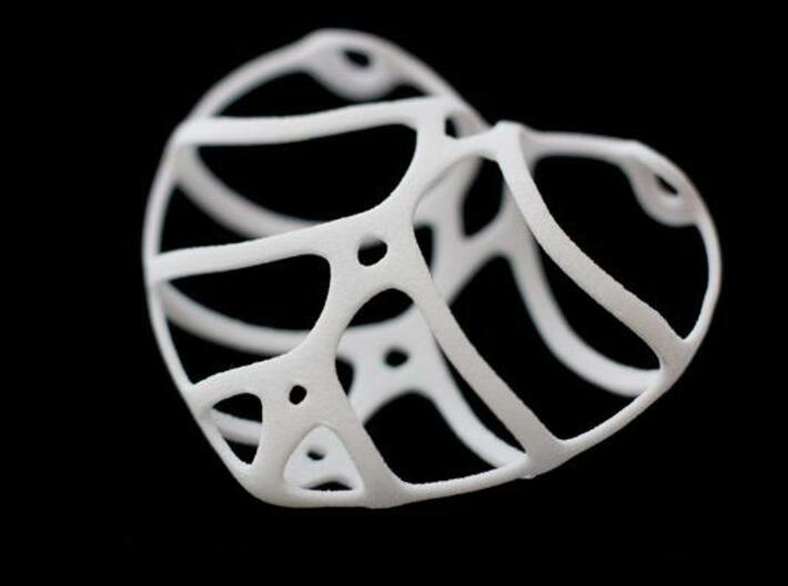 heart shaped ribcage 5 Inch wide 3d printed 