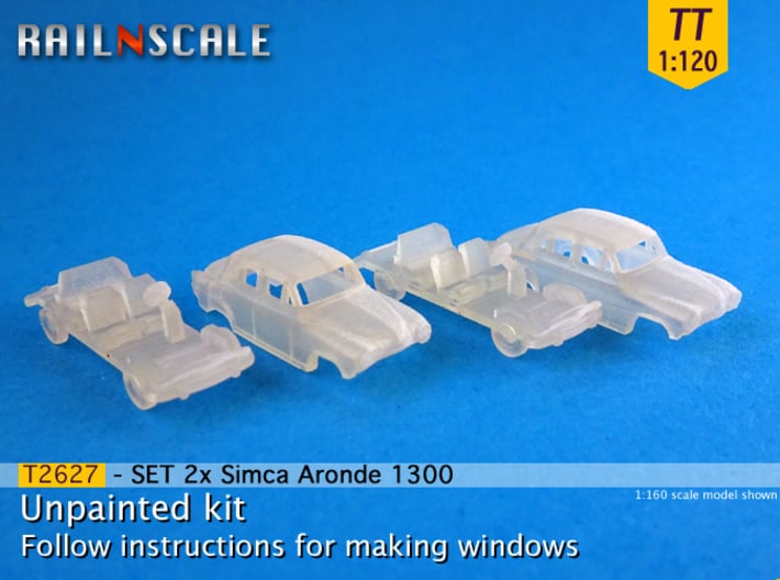 SET 2x Simca Aronde 1300 (TT 1:120) 3d printed 