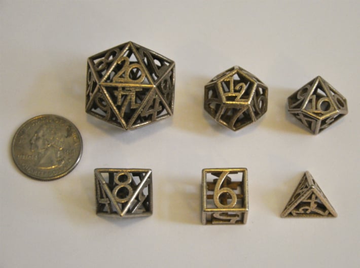 Numbers Only Dice Set - Balanced 3d printed 