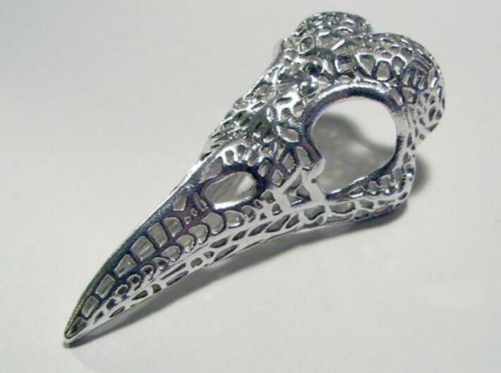 Filigree Raven Skull 3d printed 