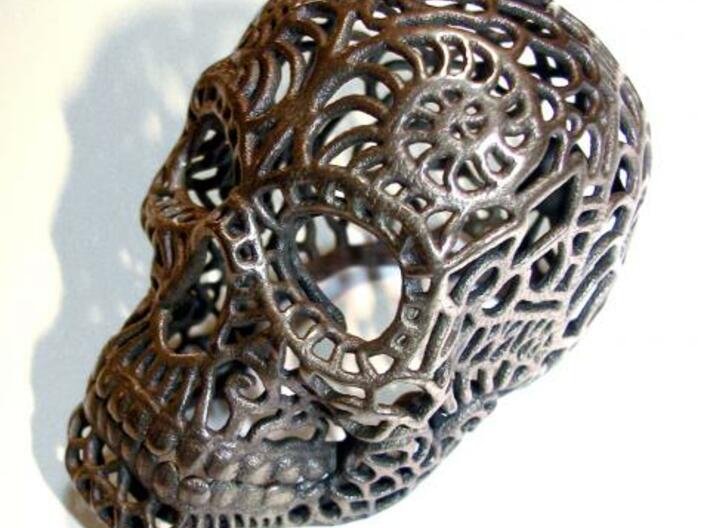 Nautilus Sugar Skull - MEDIUM 3d printed Antique Bronze