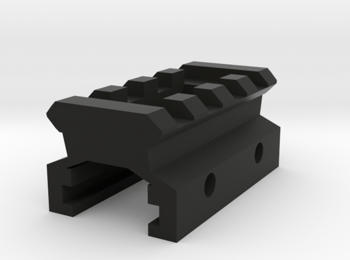 Nerf to Picatinny Adapter (4 Slots) 3d printed 