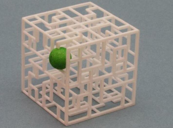 Floating Labyrinth 666 3d printed Ball at Exit