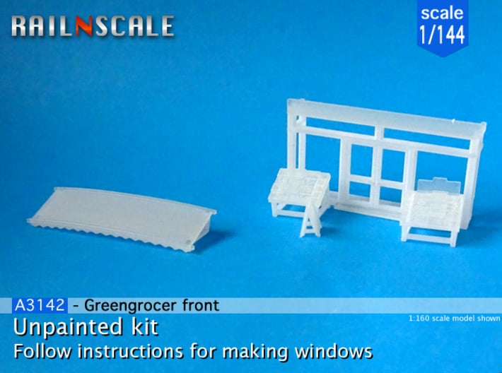 Greengrocer front (1:144) 3d printed 