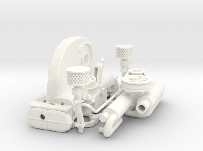 Scale engine replica for tamiya sand scorcher and  3d printed 