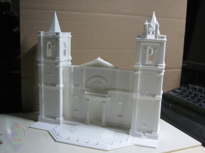 St John Co Cathedral Facade 3d printed